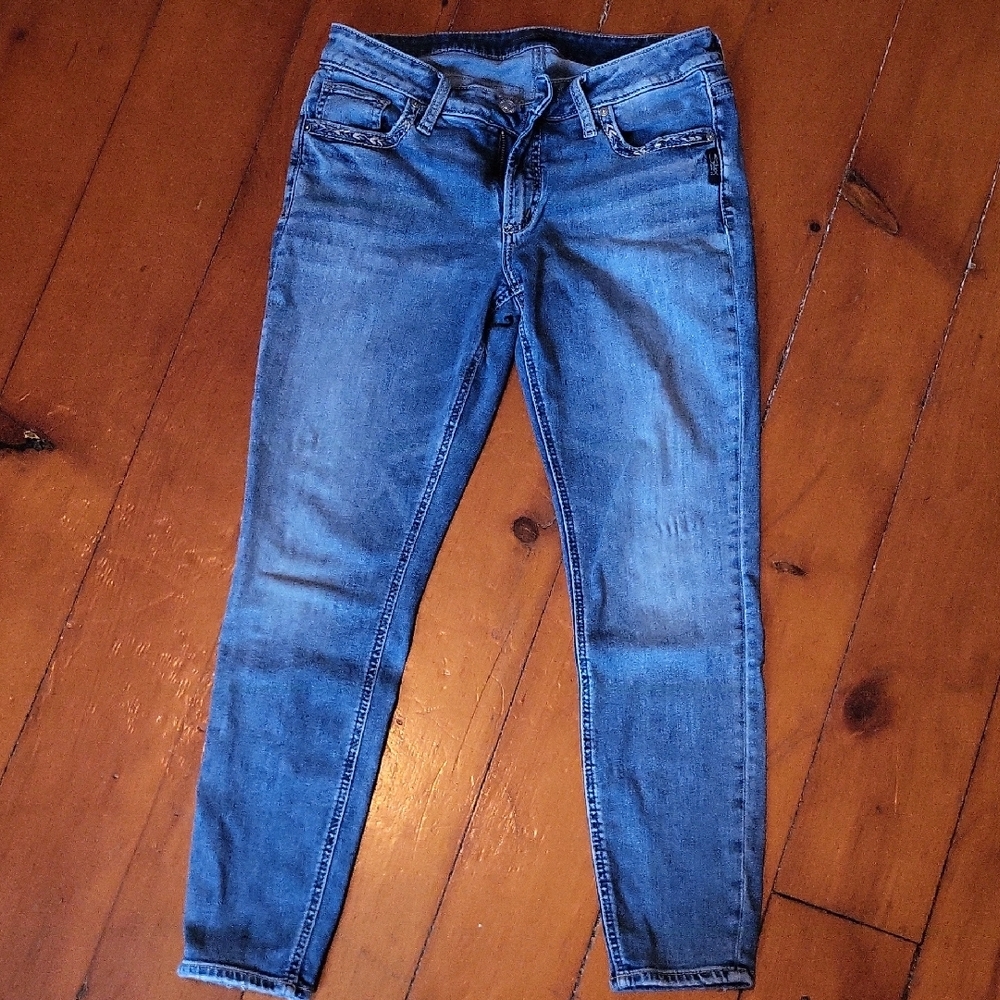 GUC Silver "Elyse Skinny" jeans, size 30×29, light distressed blue